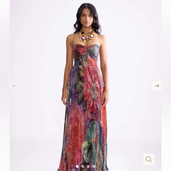 Kynah Dresses & Skirts - Strapless Multicolor Floral Maxi Dress